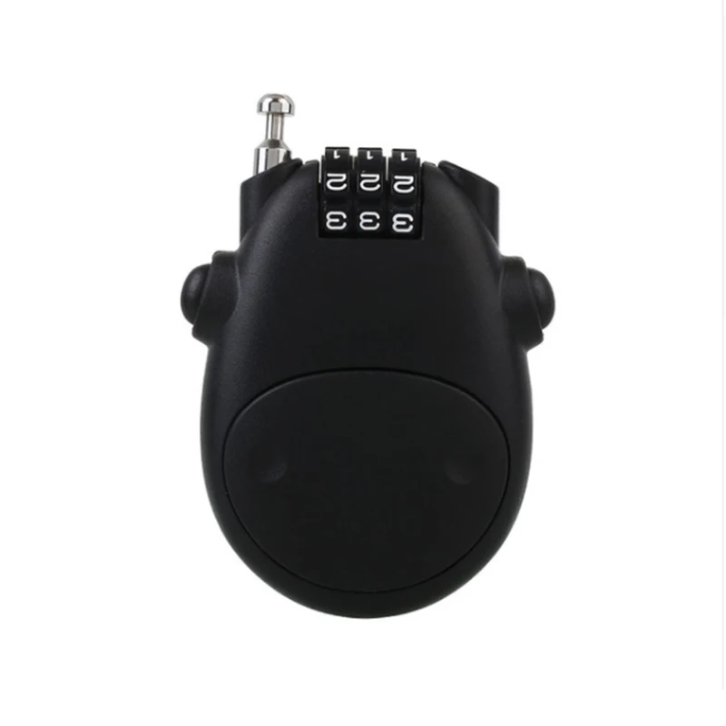 

Telescopic Rope Combination Locks, Luggage Password Padlock Travel Bag Bicycle Cable Security Cable Digit Anti-Theft Lock Black