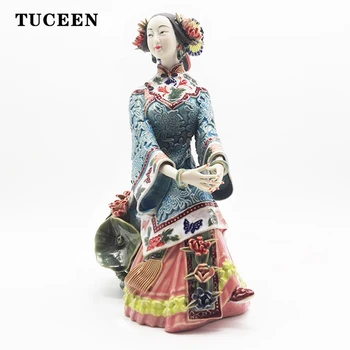 

Home Decoration Accessories Pure Manual Figurine Home Decor Sculpture Ceramic Statue Craft Figure Medieval Collectible