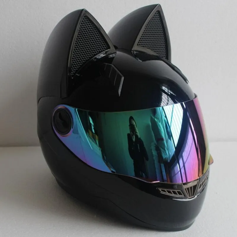 NITRINOS cat ear motorcycle helmet cross country man and woman racing