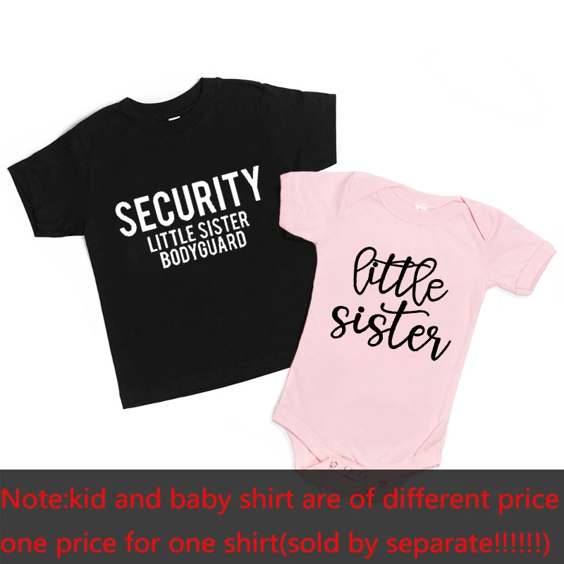 Security Little Sister Bodyguard kids shirt Little Sister Big Brother shirts Little Sister tops sibling matching tees outfits 2