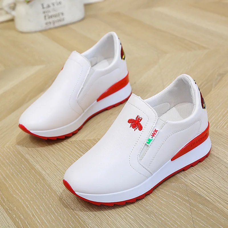 

2019 New Style Korean-style Versatile Elevator Shoes WOMEN'S Shoes Within MacBook Autumn Thick Bottomed Shoe Totem Whole Transac