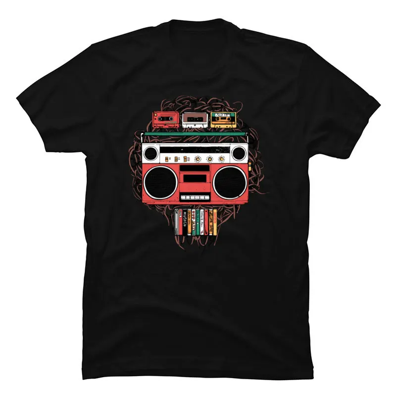 

Sound Tape Recorder Radioinactive Retro Tee Shirt Cassette Record Machine Customized Tshirt 100% Cotton O-Neck Men T-Shirt