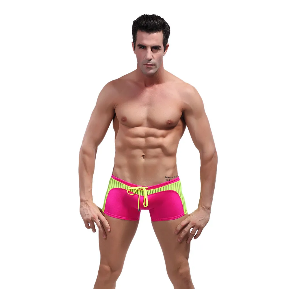 

Fashion Delicate Men Summer Casual Briefs Mesh Swimming Trunks Beachwear Underwear Surf Boardshorts Comfortable Swimwear