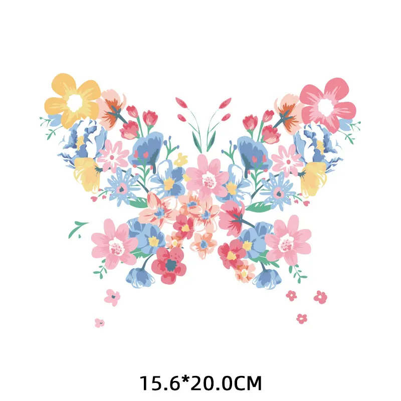 Flower Patch Iron-on Transfers for Clothing Thermoadhesive Patches Daisy Stickers Diy Flex Fusible Transfer Appliques Stripes