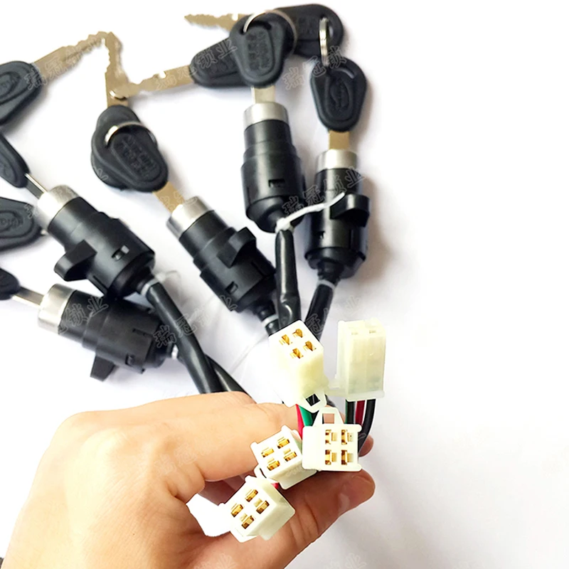 Universal Ignition Switch Power Lock Key Power Lock Electric Bicycle Biking Portable Dustproof Cycling Parts Ignition Switch