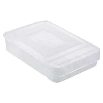 

1Pc Refrigerator Egg Holder Clear Stackable Transparent Square Storage Box