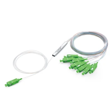 

20 PCS/Lot 1x8 PLC splitter SC/APC mini metal tube fiber optical plc splitter catv ftth project
