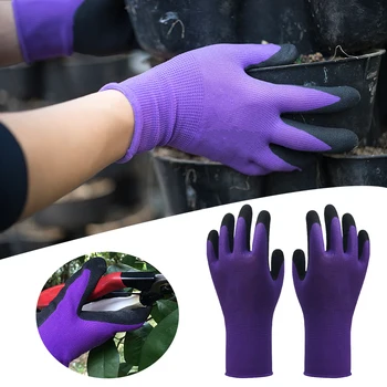 

1pair Protection Mechanic Plumber Garden Work Nitrile Rubber Weeding Anti Slip Labor Digging Planting Safety Gloves Construction