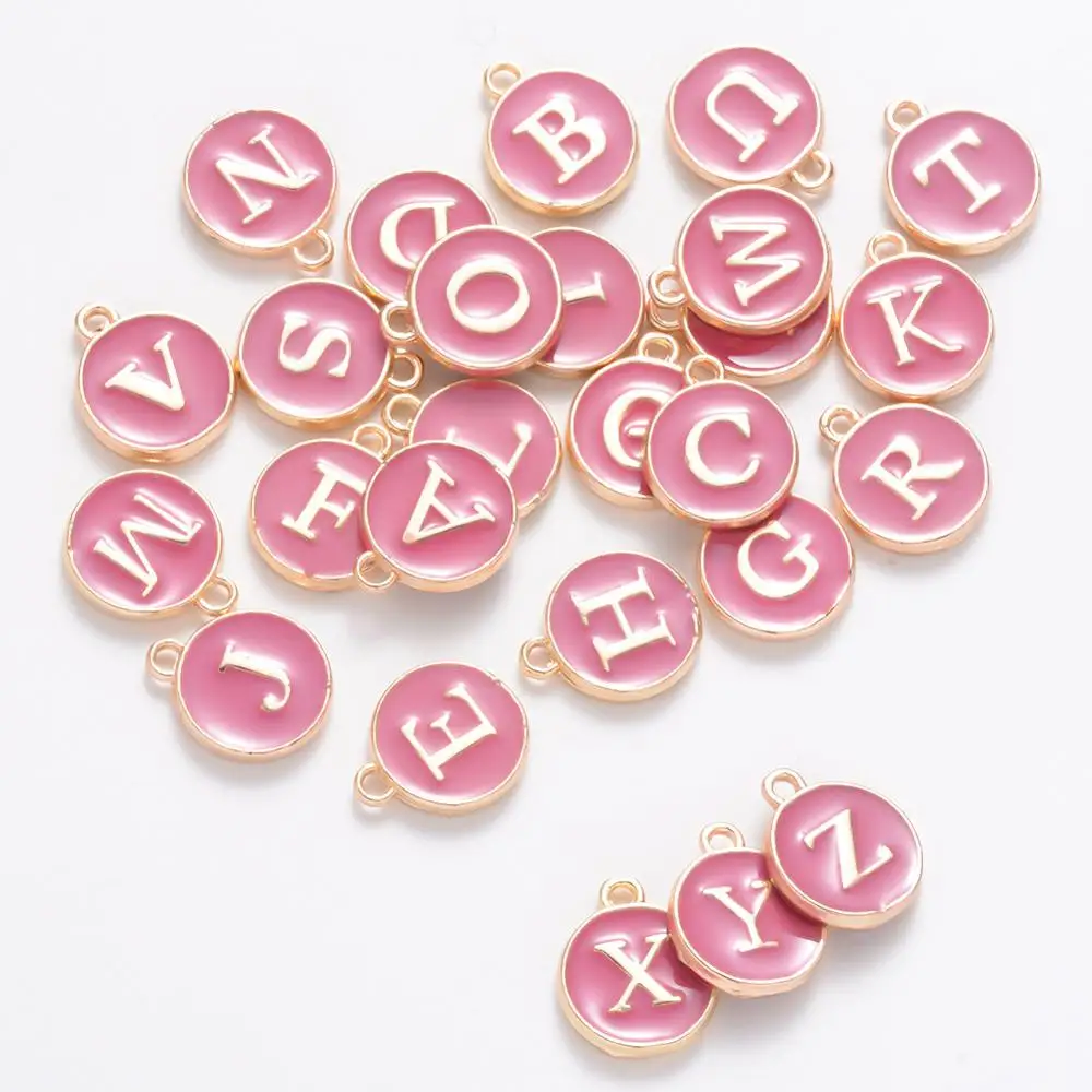 10pcs 12*15MM Round METAL gold enamel 