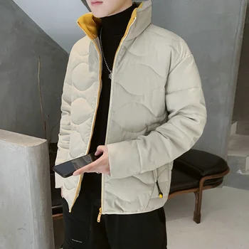 

NEW ARRIVAL Autumn Winter Men Coats Stand Collar Design Man Warm Cotton Parkas Size M-5XL Black Khaki