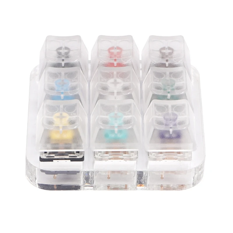 

9 Key Translucent Keycaps Testing Tool Gateron MX Switches Keyboard Tester