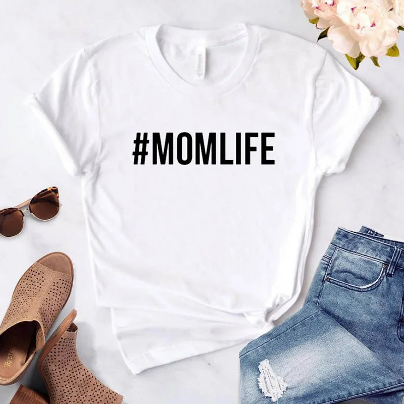 2020 летняя модная женская одежда с надписью Momlife футболки топы футболка