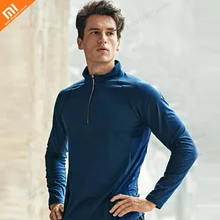 Новая мужская Спортивная футболка xiaomi, быстросохнущая, теплая, высокоэластичная, дышащая, светоотражающая, с длинными рукавами, умный дом