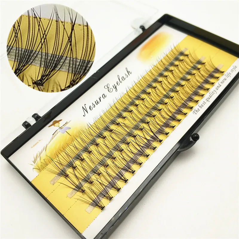 Conjunto de pestañas profesional, 60 unidades individuales a la moda, postizas, para insertar