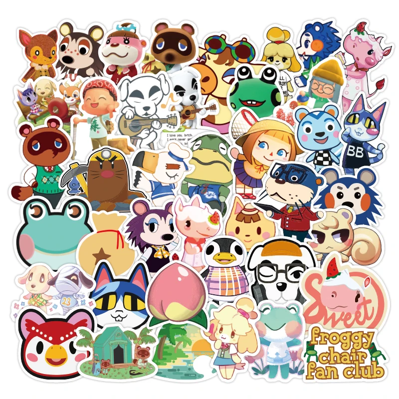 

100PCS Game Animal Crossing: New Horizons Waterproof Sticker For Luggage Car Guaitar Skateboard Phone Laptop Stickers