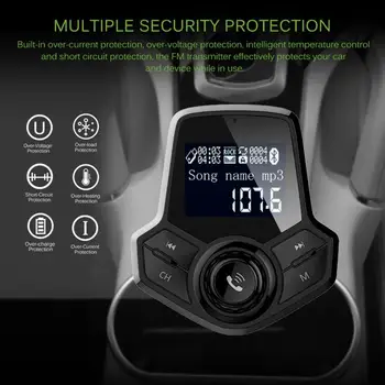 

Hot Onever QC3.0 FM Transmitter Wireless Bluetooth Handsfree Car Kit Aux Modulator 360 Rotatable Car MP3 Audio With 5V 2.4A Dual