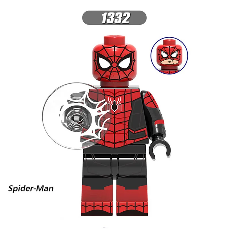 Одиночная совместимый Marvel LEGOEINGLYS Супергерои Мстители Laufey Тор Loki Frigga блочные Фигурки игрушки для детского подарка X0269 - Цвет: SPIDER-MAN