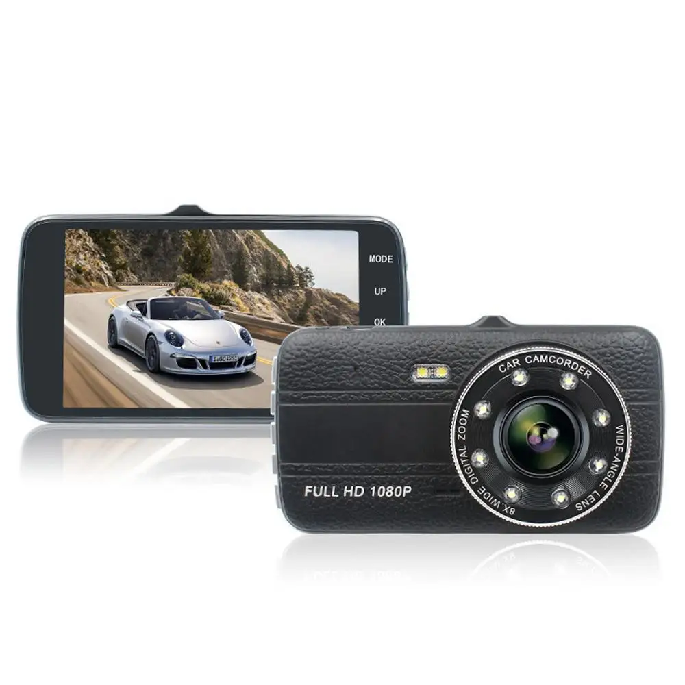 Автомобильный видеорегистратор камера Full HD 1080P Dash Cam с двойным объективом ночного видения с камерой заднего вида видеорегистратор