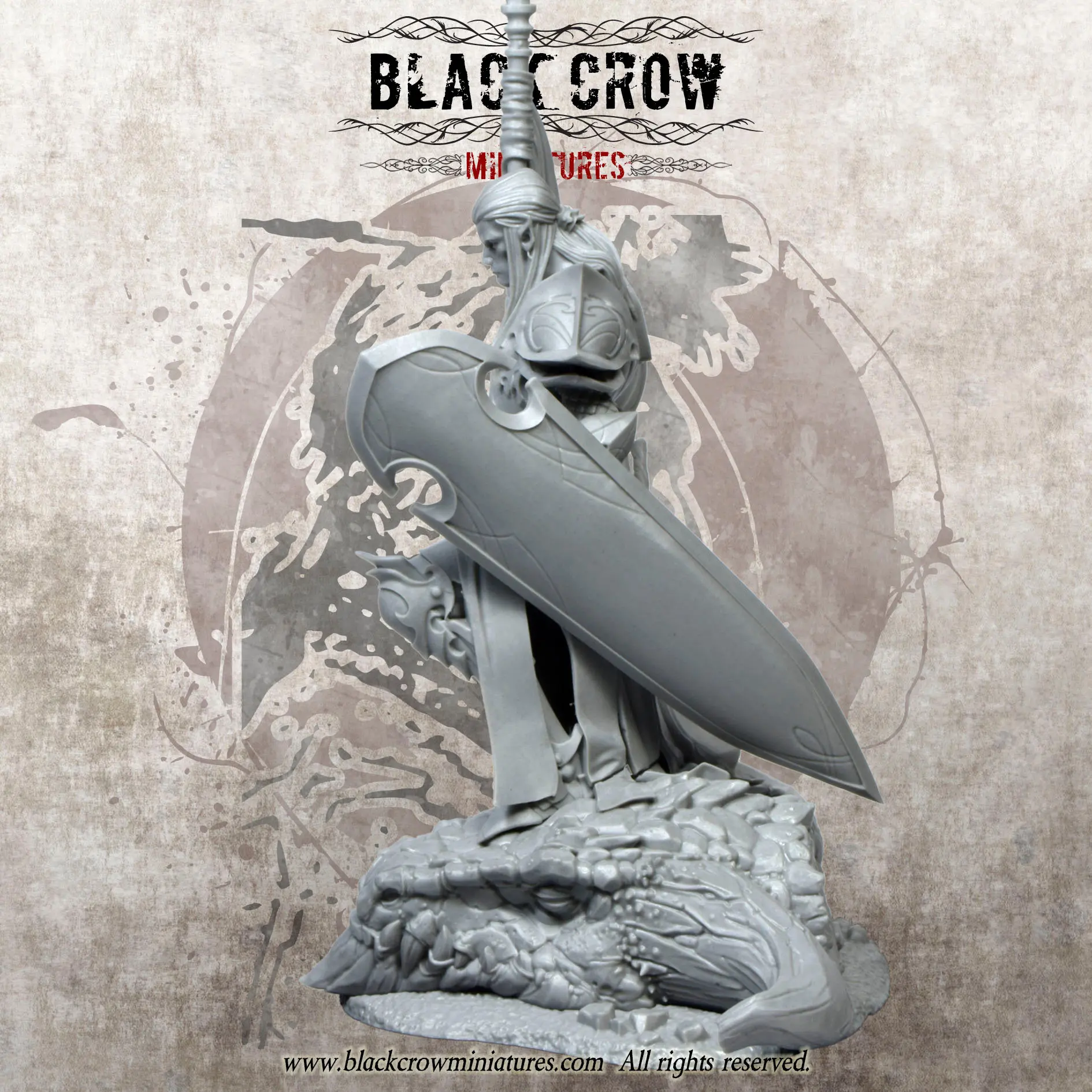 [Loong Way Miniatures] черная ворона миниатюры ELDAREON 75 мм