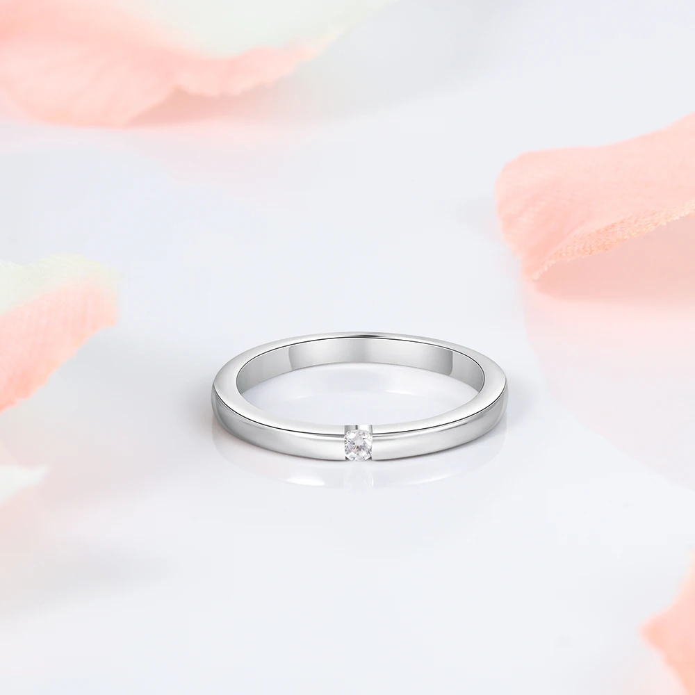 Promise кольцо из стерлингового серебра 925 с кубическим цирконием классические