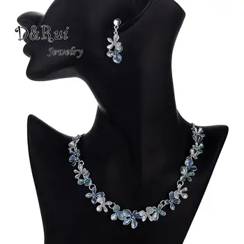 

Best-selling Flower Pendants Necklaces Teenager Fashion Bridal Jewelry Sets Wedding Drop Dangle Earrings Set Friends Gifts Woman