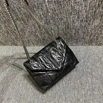 

Leather Women's Bag Oil Wax Cowhide Temperament Dinner Women's Bag Chain Small Fragrance Style Women's Envelope Bag Shoulder