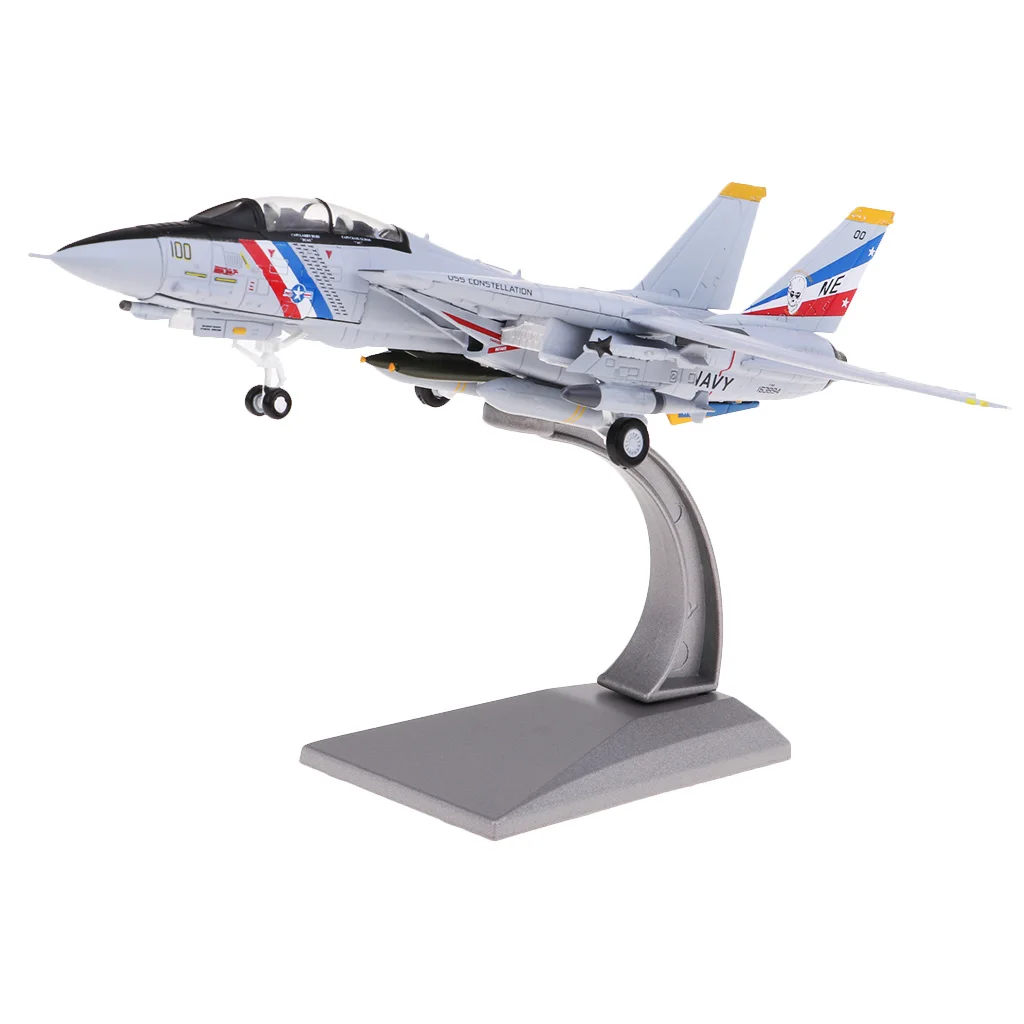 1:100 MagiDeal F-14 Tomcat Fighter авиационный военный самолет литой под давлением сплав вертолет Aircrafts модель детская игрушка, подарок