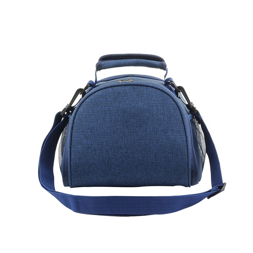 

Lunch Bag Carry Fashion Storage Wear Resistant Shoulder Zipper Portable Thermal Adjustable Strap Waterproof Oxford Cloth Solid