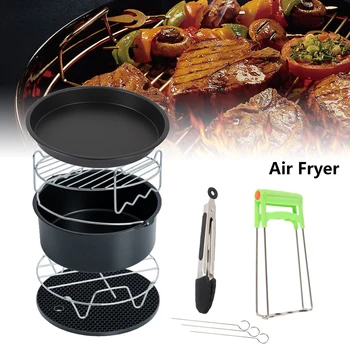 

High Quality Air Fryer Accessories 7 Inch for Gowise Phillips Cozyna and Secura, Set of 7, Fit all Airfryer 3.7 4.2 5.3 5.8QT