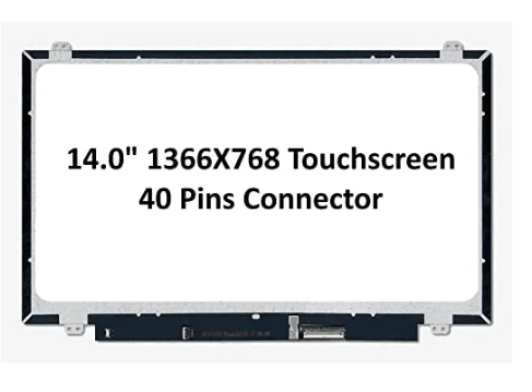 

14.0" HD On-Cell Touchscreen 40Pins Laptop LED LCD Touch Screen Replacement Compatible with B140XTK01.0 HW1A