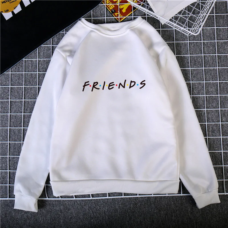 Womens Letters FRIENDS Print Long Sleeve Hoodie Sweatshirt 5 Colors S M L XL Brand New 2021 Ladies Slouch Pullover Jumper Tops