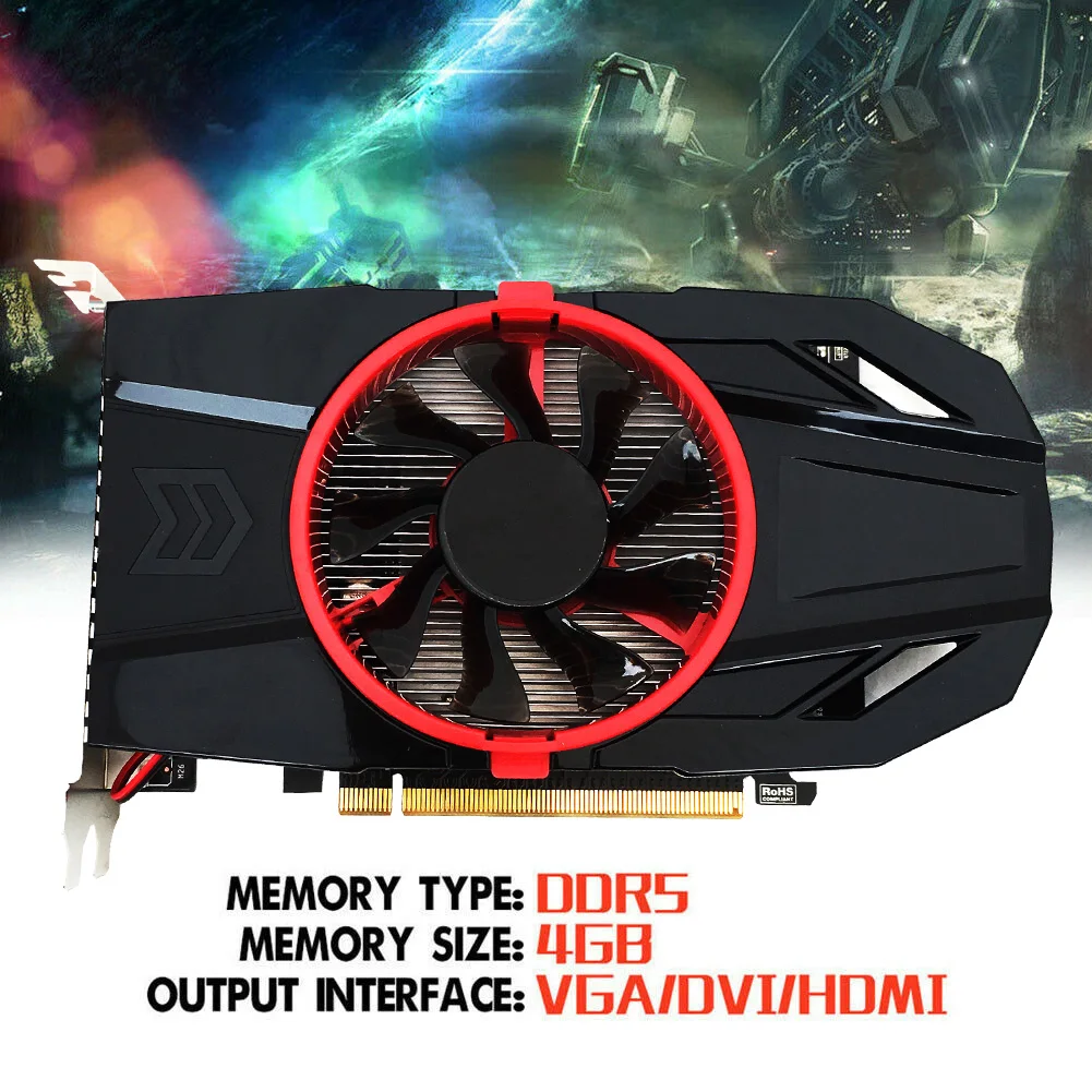 HD7670 4 ГБ DDR5 128 бит охлаждающая игровая видеокарта для настольного ПК игровые GDeals