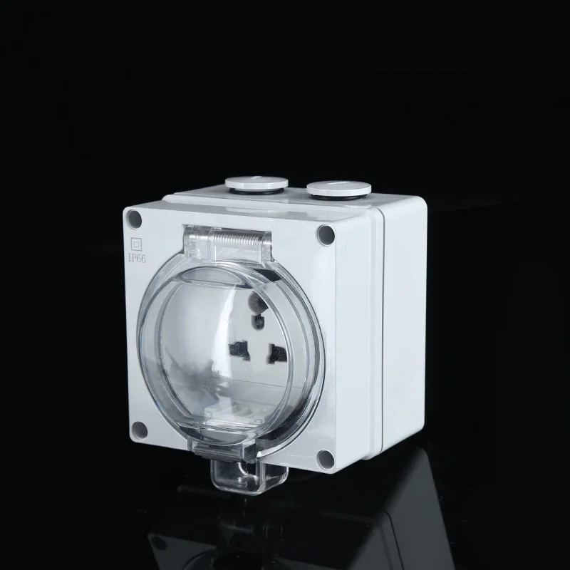 

IP66 Waterproof Dust-proof Outdoor External Wall Power Socket EU SU UK AU Universal Multi-function Waterproof Socket Electrical