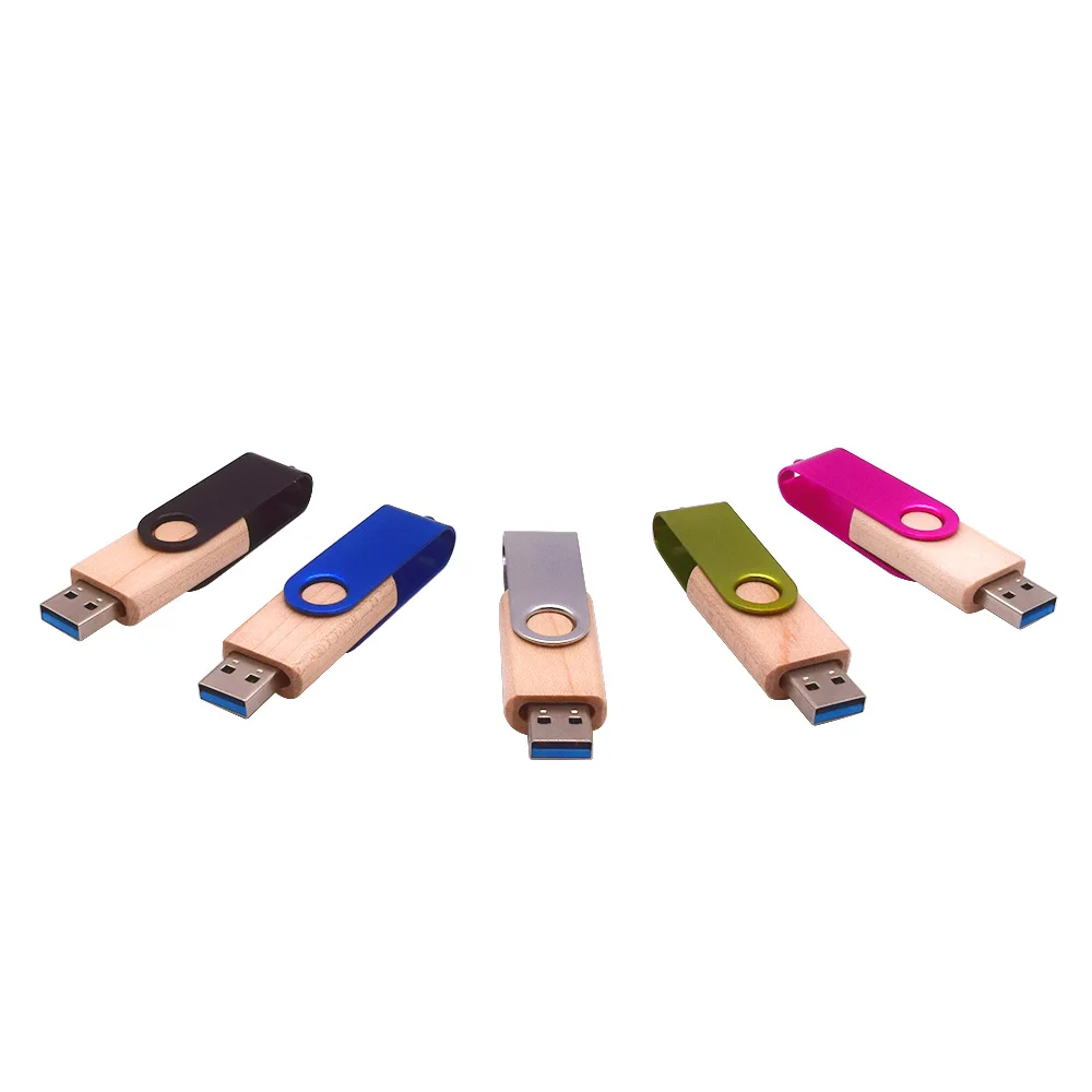 USB Flashdrive3.0 цветной вращающийся зажим с кленовым деревом флешка 128G/16G/32G/64G/8G карта