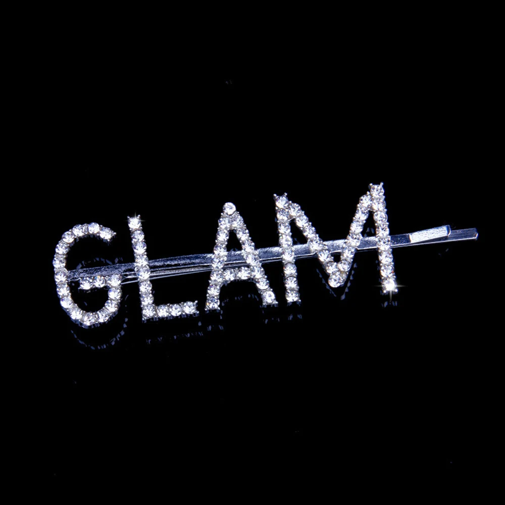GLAM 1 шт. модные геометрические треугольные х-образные блестящие хрустальные шпильки со стразами женские заколки для волос заколки аксессуары для укладки волос - Цвет: GLAM