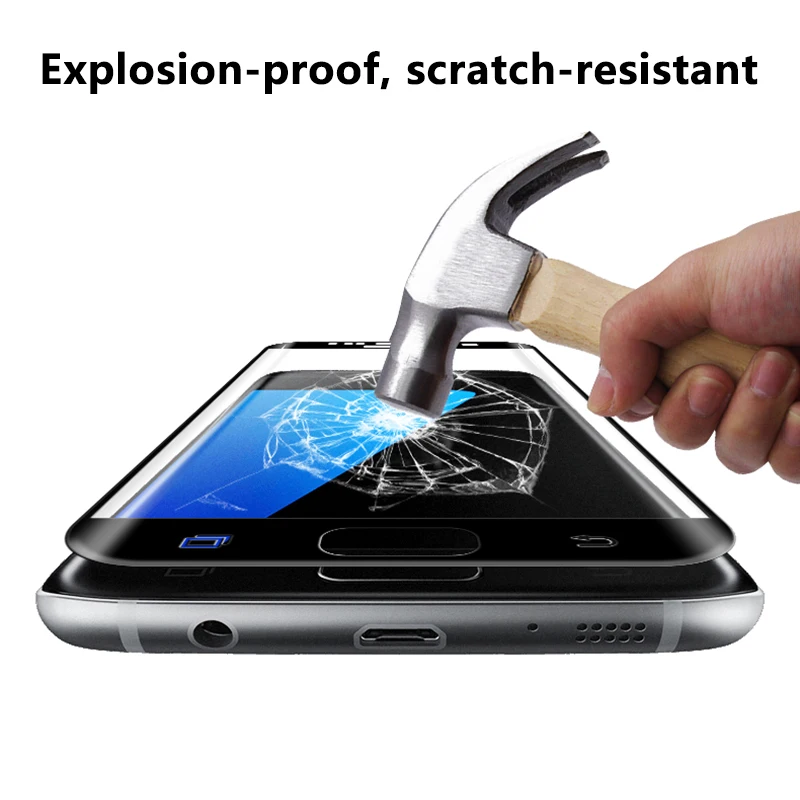 Полное покрытие закаленное стекло для Samsung Galaxy S7 G9300 G930 защитная пленка 9H твердое