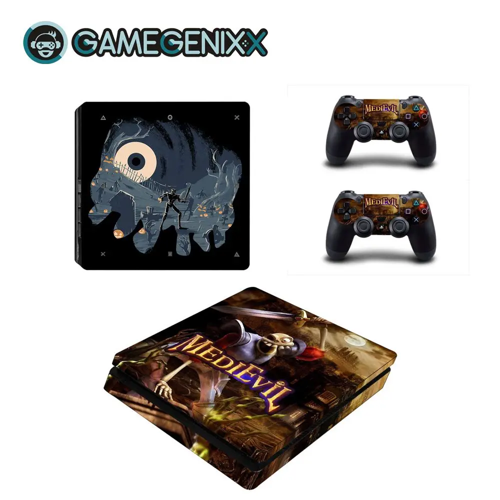 Наклейка на кожу GAMEGENIXX защитный винил наклейка для PS4 Slim консоли и 2 контроллера