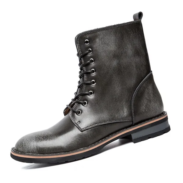 Hot Selling Men Military Shoes Leather Martin Boots EU 38-44 Men Winter Lace-Up Fashion Shoes Brown / Wine Red Hot Selling Men Military Shoes Leather Martin Boots EU 38-44 Men Winter Lace-Up Fashion Shoes Brown / Wine Red