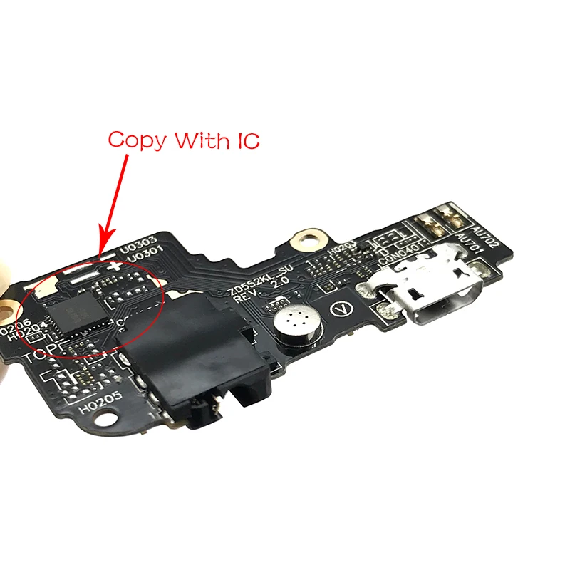 Copy No IC Для Asus Zenfone 4 Selfie Pro ZD552KL док-станция разъем Micro USB зарядное устройство зарядный порт микрофон с гибким кабелем плата - Цвет: Copy No IC