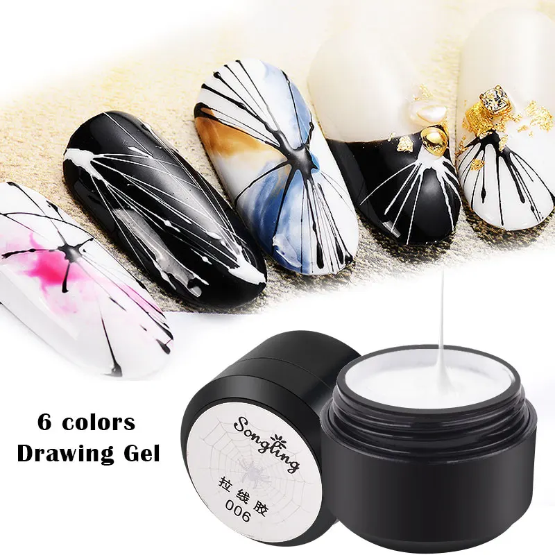 

Beateal Wire Drawing Spider Nail Gel Point To Line Painting Gel Varnish Pulling Silk Spider Nail Art Design Gel Nail Polish