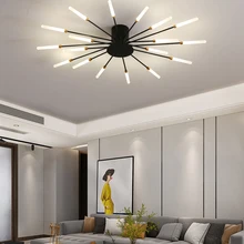

FANPINFANDO Modern Led Chandeliers For Living Room Bedroom Black/Gold Dining Kitchen Ceiling Chandeliers Indoor Hanging Lamp