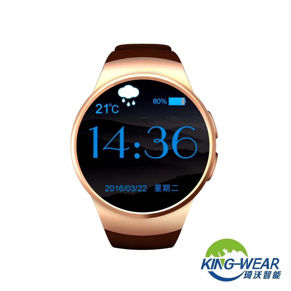 Bluetooth Sports Smart Watch HD Full Screen Support 2G SIM TF Card Smartwatch Heart Rate Watch for IPhone Samsung Huawei KW18