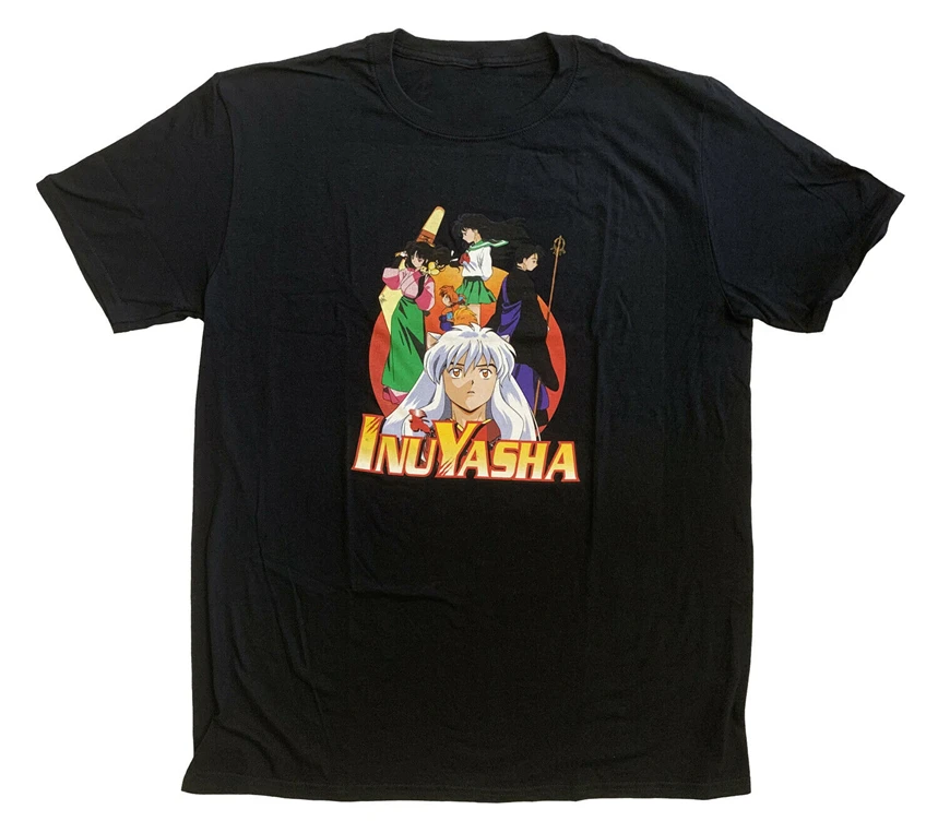 Inuyasha Group Anime Officially Licensed Adult T-Shirt Summer Tee Shirt | Мужская одежда