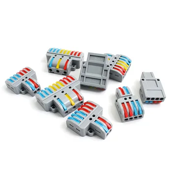 

Mini Fast Wire Connector,Universal Wiring Electrical Cable Connector,Push-in Conductor Terminal Block For Cable,SPL-42/62/63/93