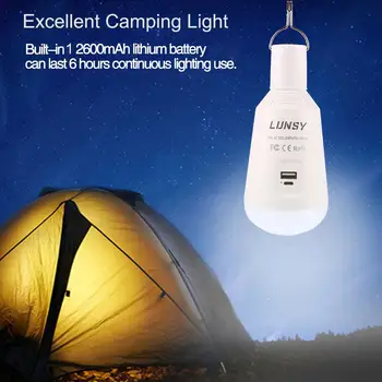 

USB Rechargeable LED Bulb Lamp Portable Emergency Night Light Outdoor Camping Home Lamp