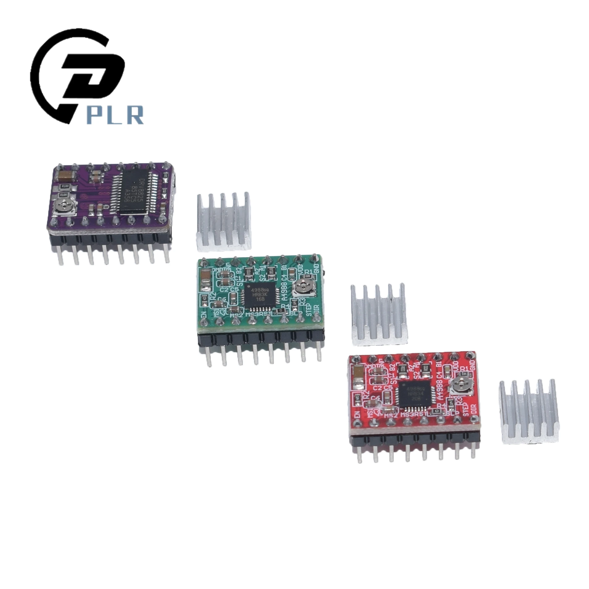100 шт 3d принтер части Reprap A4988 DRV8825 шаговый двигатель драйвер модуль с радиатором Stepstick DRV8825 совместимый StepStick