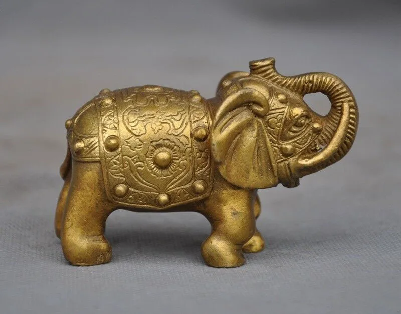 Китайская латунная Статуэтка фэн-шуй летучая мышь слон слоны статуя животного |