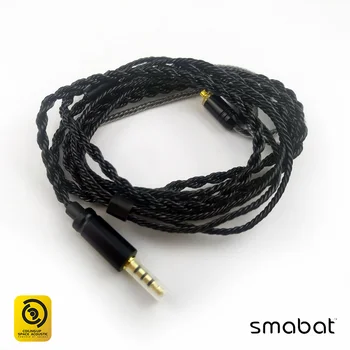 

Smabat Single Crystal Copper Silver Plated Wire Headset Upgrade Line MMCX 3.5mm Universal 8 Strand Fever Line