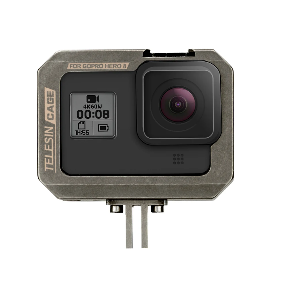 Чехол из алюминиевого сплава с ЧПУ для съемки под разными углами для GoPro Hero 8, Защитный металлический корпус для Hero 8, черные аксессуары