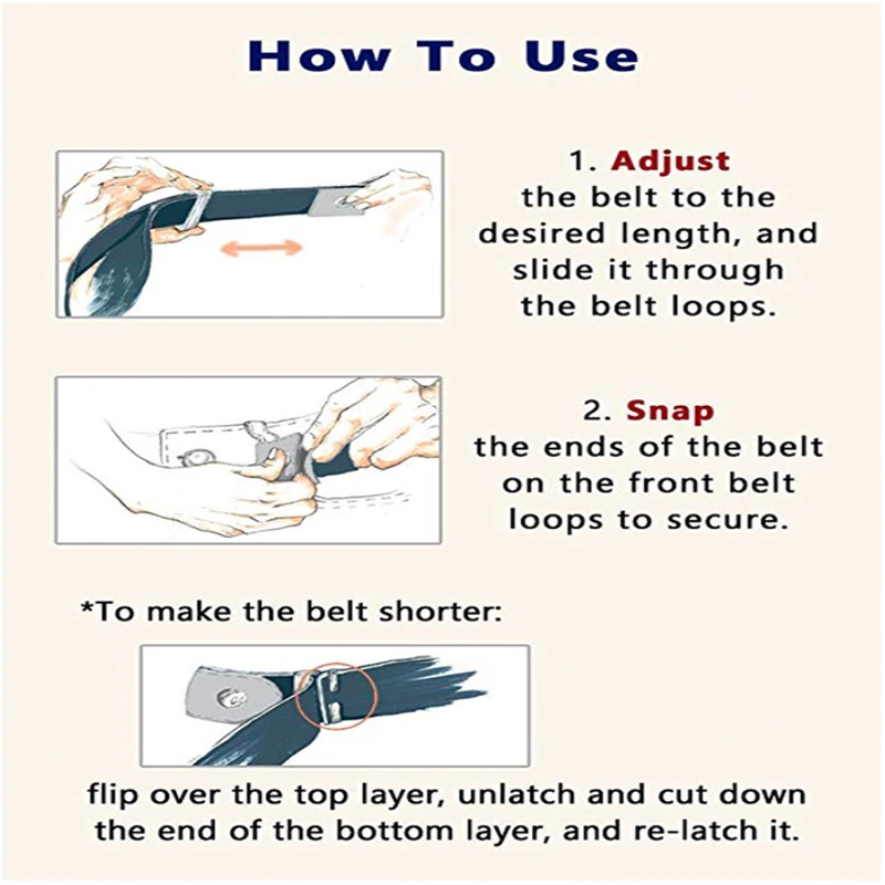 Girls and Boys Elastic Jeans Belt Without Buckle Kids Easybelt No Hole Adjustable Stretch Strap fashion Student Waistband Belts